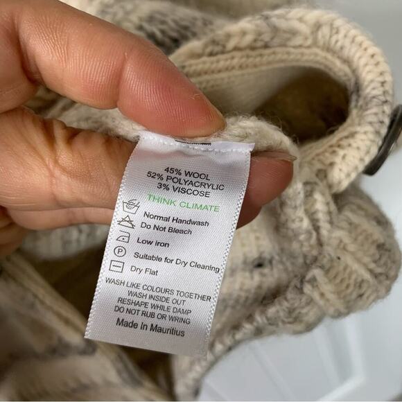 Schott NYC Italian Yarn Shawl Collar wool blend sweater cardigan size small men - Picture 4 of 5